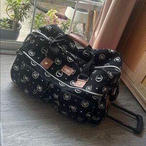 Victoria Secret PINK XL Duffle Rolling Suitcase Luggage Carry Bag Y2K